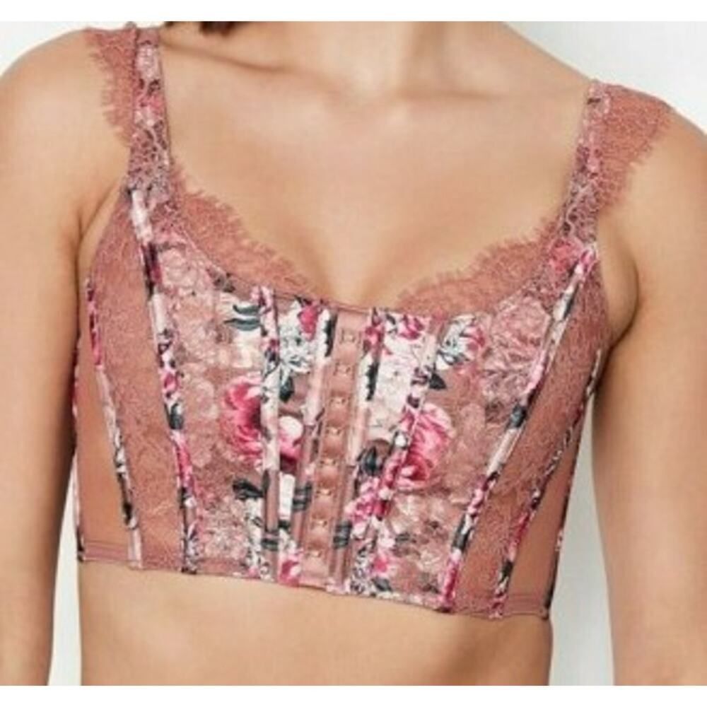 Victoria’s Secret Dream Angels Floral Lace Corset Top Women’s Sz. S-DD
